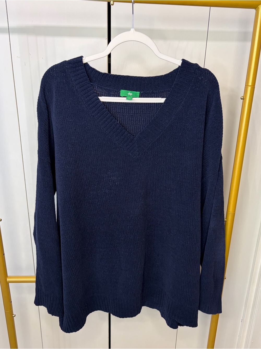 Navy Blue V-Neck Sweater